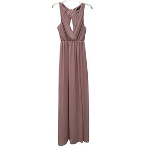 TFNC London CANNES Maxi‎ Dress Gown ASOS Pink Size 12 NWT Cut Out Back FORMAL